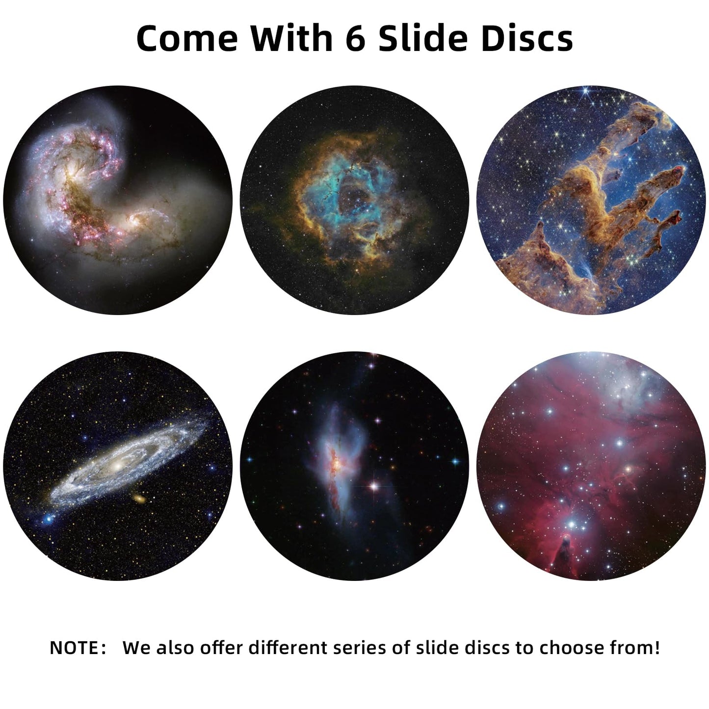 Realistic Discs - Discs for Ainael Meteor and Galaxy Projector, 5k Ultra HD Slide for Home Planetarium, 6 Discs Set Without Projector (Nebula 3)