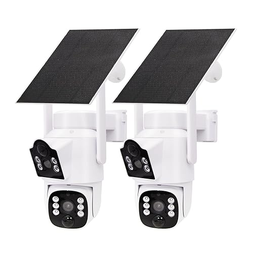 CasaCam SolCam | Solar Security Camera Wireless Outdoor | Home Security, Dual Lens 2K+2K, Auto Tracking, AI Human Detection, Color Night Vision