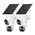 CasaCam SolCam | Solar Security Camera Wireless Outdoor | Home Security, Dual Lens 2K+2K, Auto Tracking, AI Human Detection, Color Night Vision