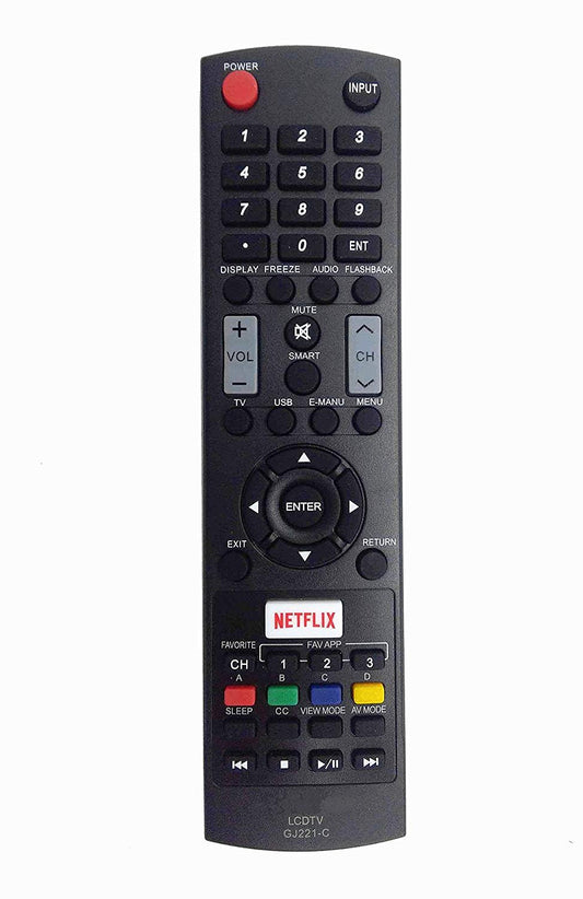 New GJ221-C Remote Control Replacement for Sharp AQUOS TV 32LE653U 40LE653U LC-32LE653U LC-40LE653U LC-43LE653U LC-48LE551U LC-48LE653U LC-55LE653U