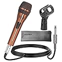 5 CORE Professional Dynamic Vocal Microphone Neodymium Cardioid Unidirectional Handheld Mic for Singing + 16ft Cable + Clip + Bag ND-807 CoppereX