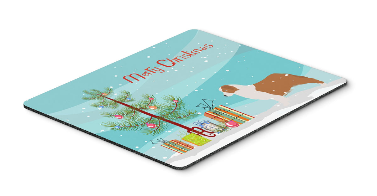 Caroline's Treasures BB2951MP Australian Shepherd Dog Merry Christmas Tree Mouse Pad, Hot Pad or Trivet for Home Office Gaming Working Computers