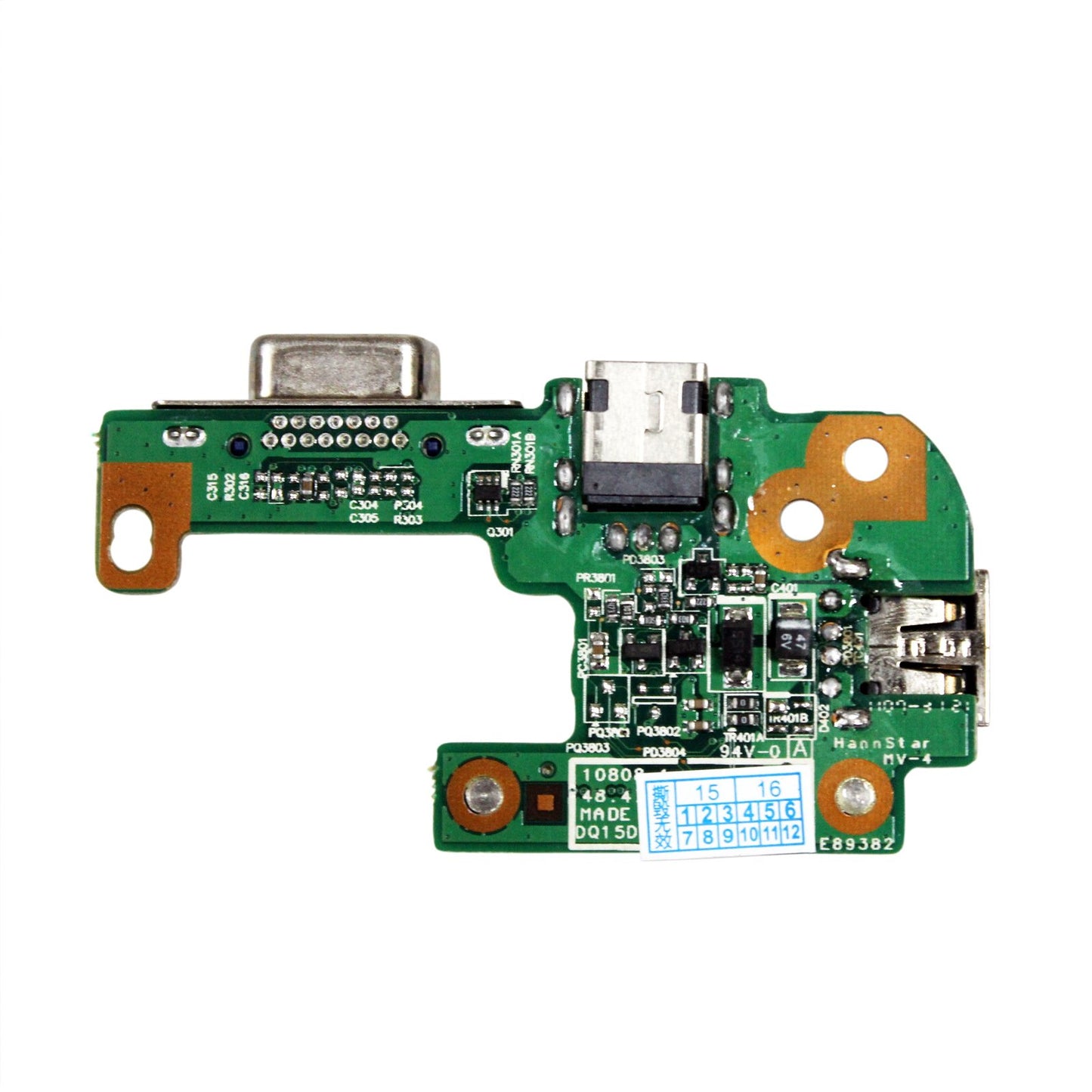GinTai DC in Power Jack Port VGA USB 2.0 IO Board Replacement for Dell Inspiron 15R N5110 PFYC8 48.4IF05.0111 DQ15DN15 /Vostro 3550