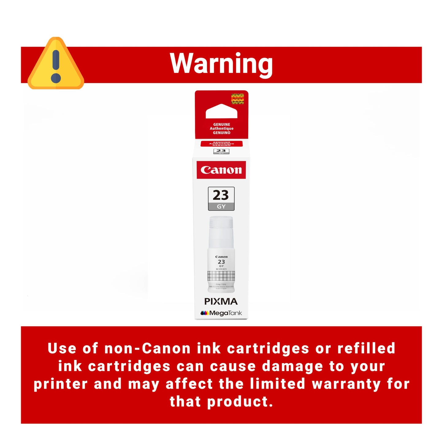 Canon GI-23 Genuine Gray Ink Bottle, Compatible with Megatank G620 Printers
