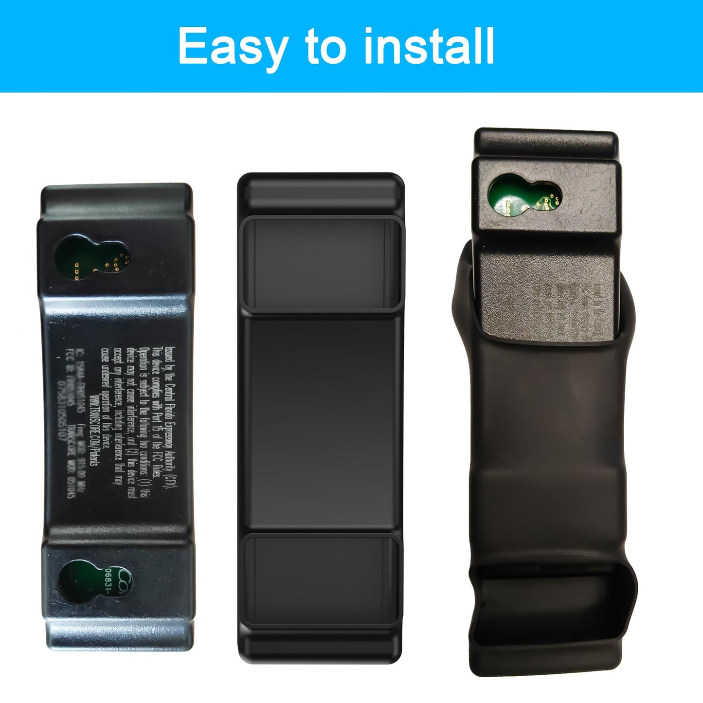 2 Packs Skin for SunPass Pro, SunPass Portable, UNI Pass, and Rectangular EZ Pass. Discreet Transponder Cover with Suction Cups (2)