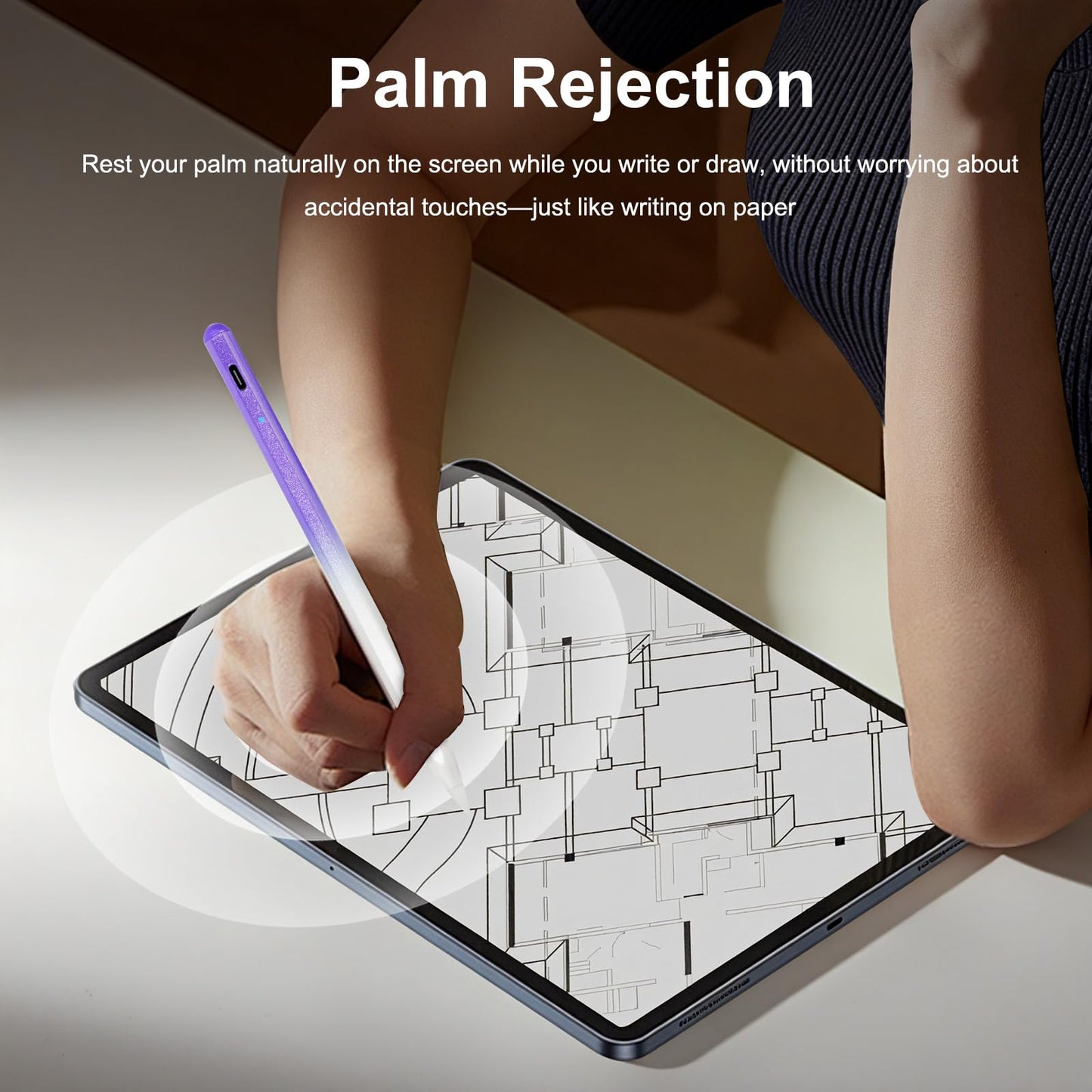 Stylus Pen for ipad, Active Pencil with Quick Charge, Palm Rejection Tilt Sensor, Magnetic Pen Compatible with 2018-2022 iPad Pro