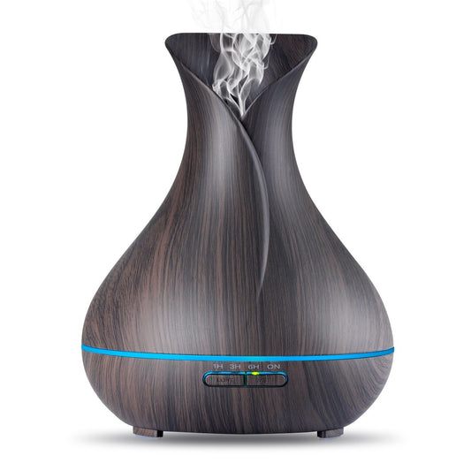Aroma Essential Oil Diffuser with Wood Grain and Wonderful 7 Color Changing LED Lights for Home Spa Yoga Baby