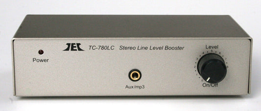 TEC TC-780LC Silver Finish Stereo Line Level Amp/Booster; Includes Optional Premium HIGH Power AC Adaptor