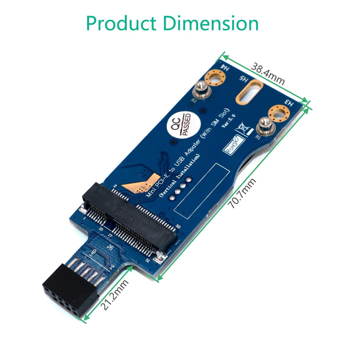 szzijia Mini PCI-E to USB Adapter for LTE/WWAN Module with SIM Card Slot