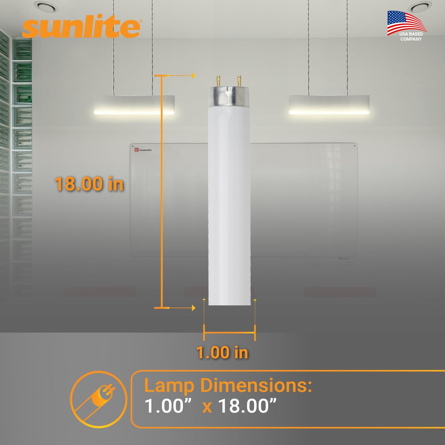 Sunlite F15T8/CW 18-Inch T8 Linear Fluorescent Lamp, 15 Watts, 610 Lumens, 4100K Cool White, Medium G13 Bi-Pin Base, ROHS Compliant, 30 Pack