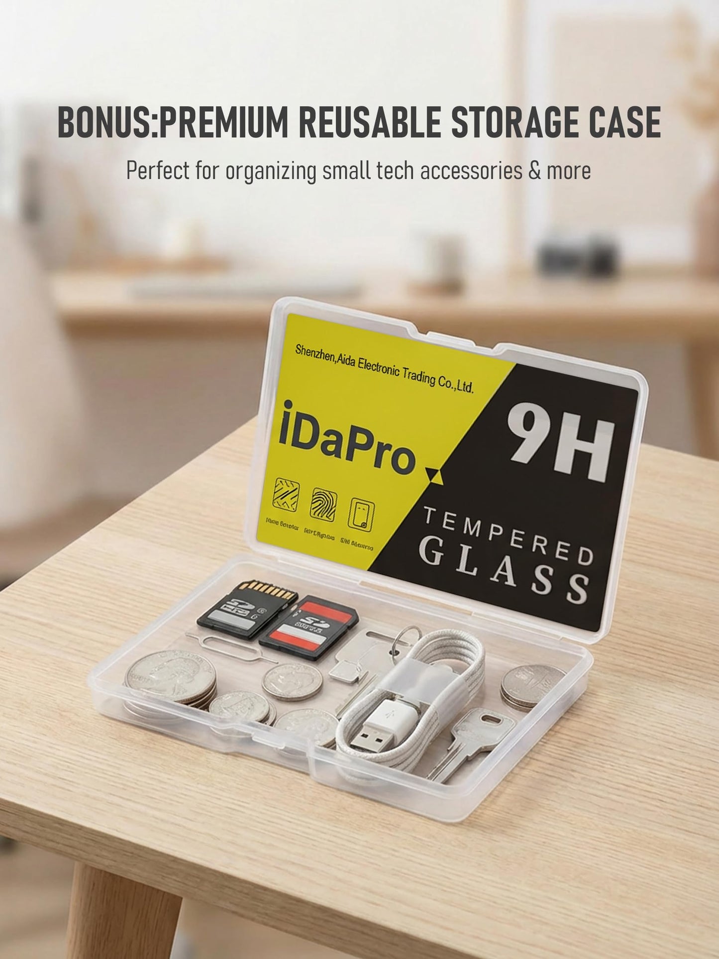 iDaPro Screen Protector for Garmin Forerunner 255/255 Music 46mm, 9H Glass