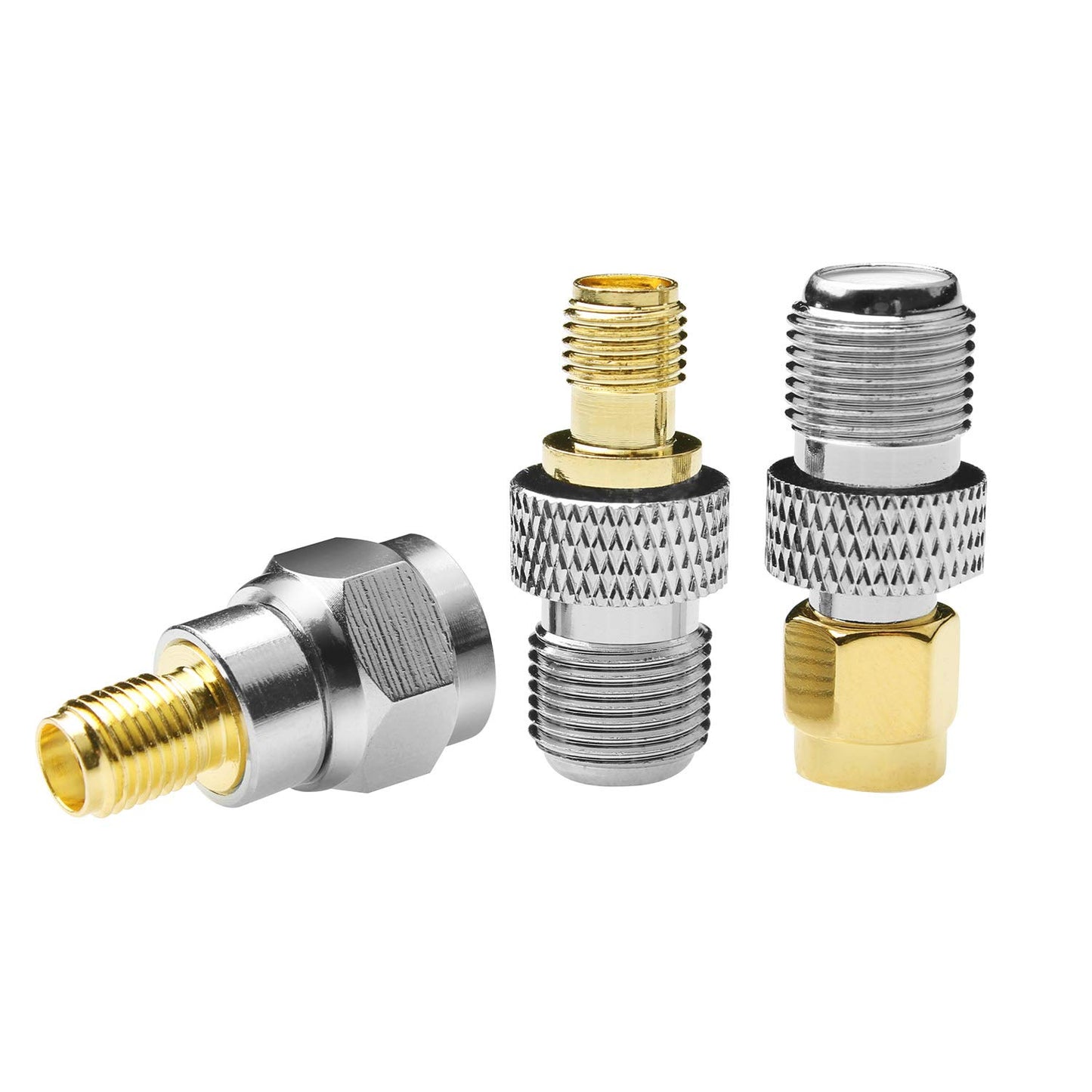 TJMD F-Type to SMA Male Female 3 Sets 9 Pcs RF Coaxial Coax Adapter Connector SMA to F-Type SMA Male to F Female F Female to SMA Female