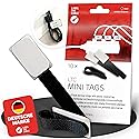 Cable Management Cable Ties with Labels, 10 PCS, Black - Reusable Hook and Loop Cable Labels, Cord Organizer for Travel, Wire Management, Wire Labels