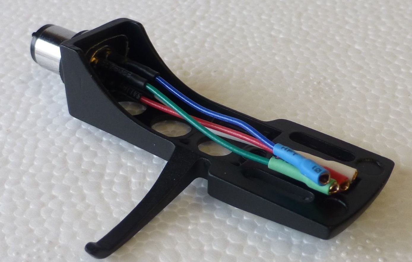 ZXPC Black Plastic Turntable Headshell for Technics SL-1200 & Other Turntables with RCA/Auxiliary Connectivity