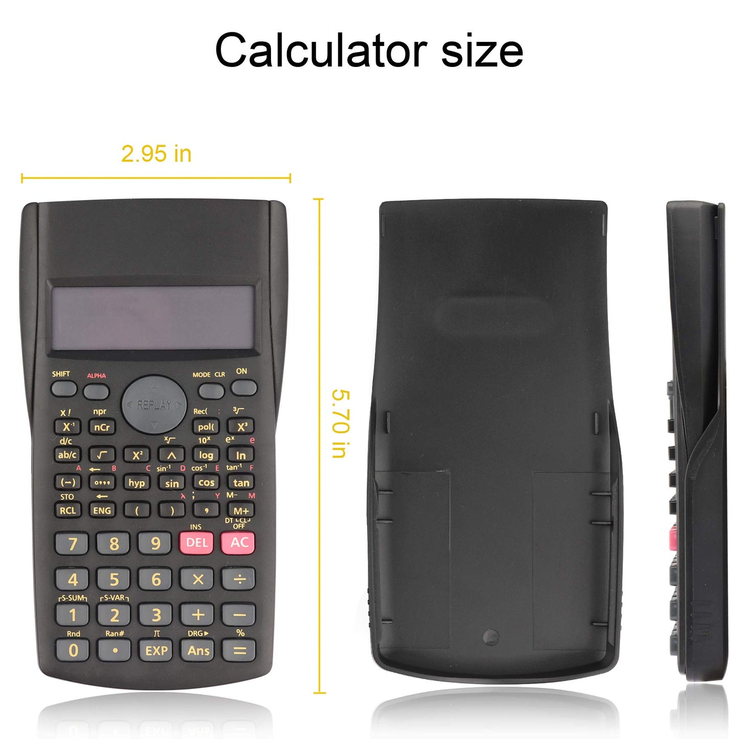 HIHUHEN 2-Line Engineering Scientific Calculator Function Calculator for School and Business (HY-82MS)