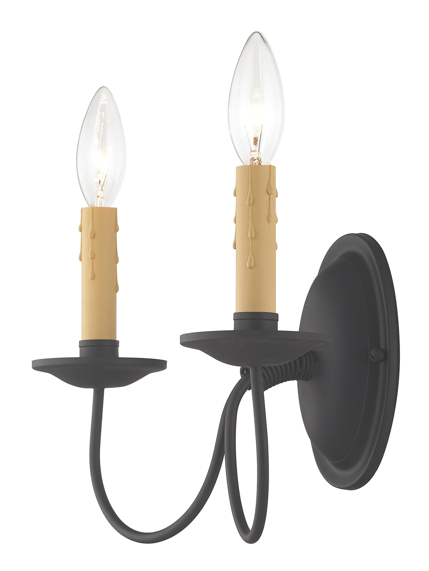 Livex Lighting 4452-04 Heritage 2 Light Black Wall Sconce
