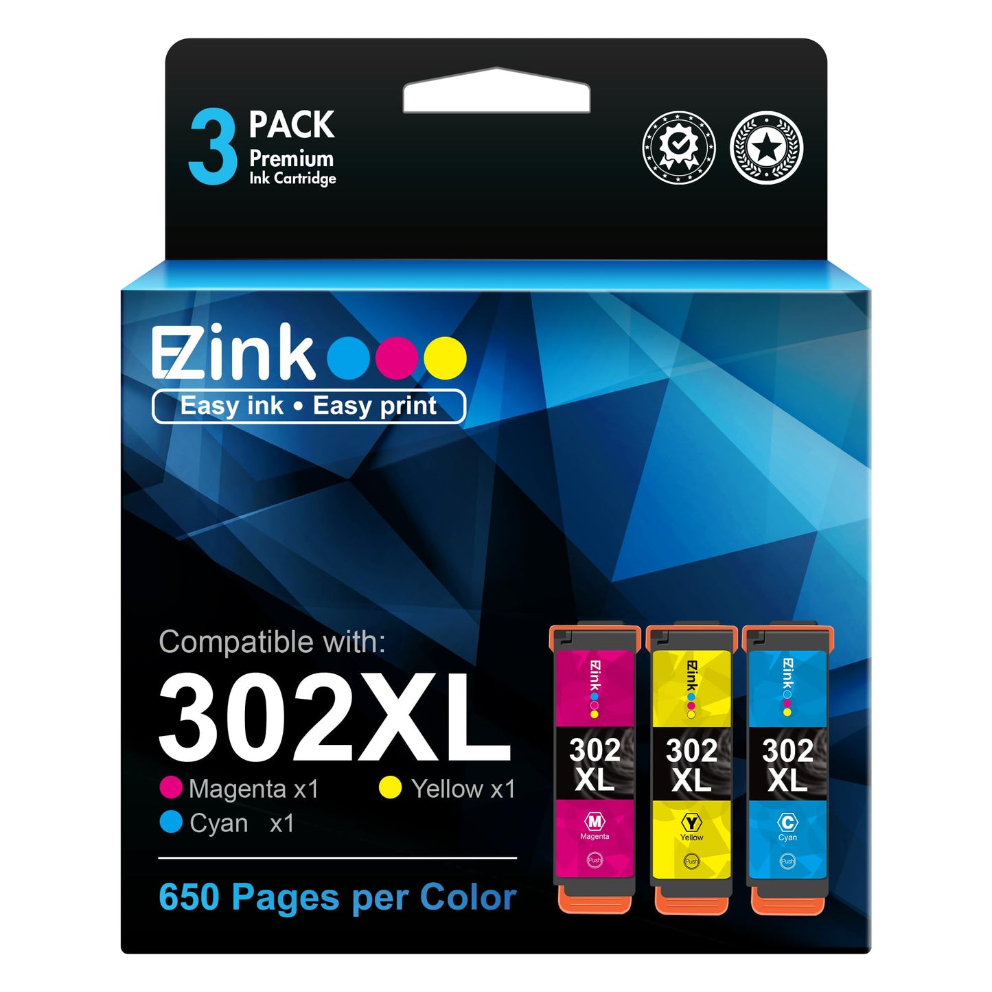 E-Z Ink (TM Remanufactured Ink Cartridge Replacement for Epson 302XL 302 T302XL T302 to use with Expression Premium XP-6000 XP6000 XP-6100 XP6100