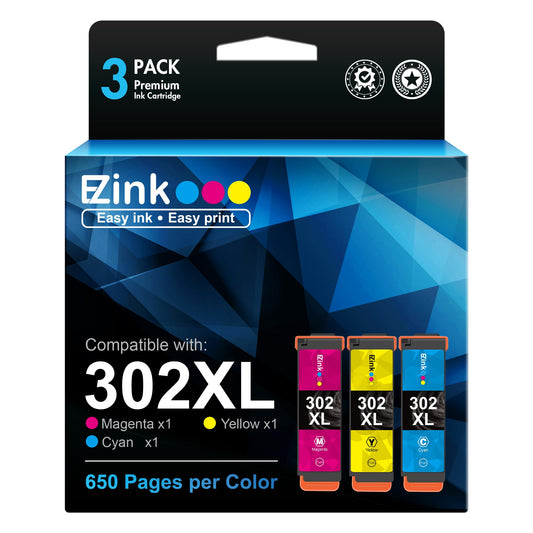 E-Z Ink (TM Remanufactured Ink Cartridge Replacement for Epson 302XL 302 T302XL T302 to use with Expression Premium XP-6000 XP6000 XP-6100 XP6100