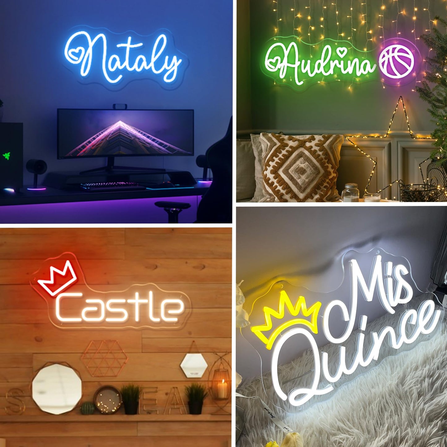 Brochao Custom Neon Signs, Personalized Name Sign LED Sign Custom for Wedding Birthday Party Light, Neon Sign Customizable for Wall Decor, Shop Office