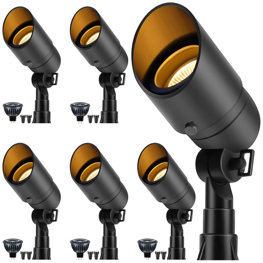 Gardencoin Low Voltage Landscape Spotlight, 12V LED Outdoor Landscape Lighting, Landscape Spot Lights Wired for Garden and Yard, Aluminum Up Lighting