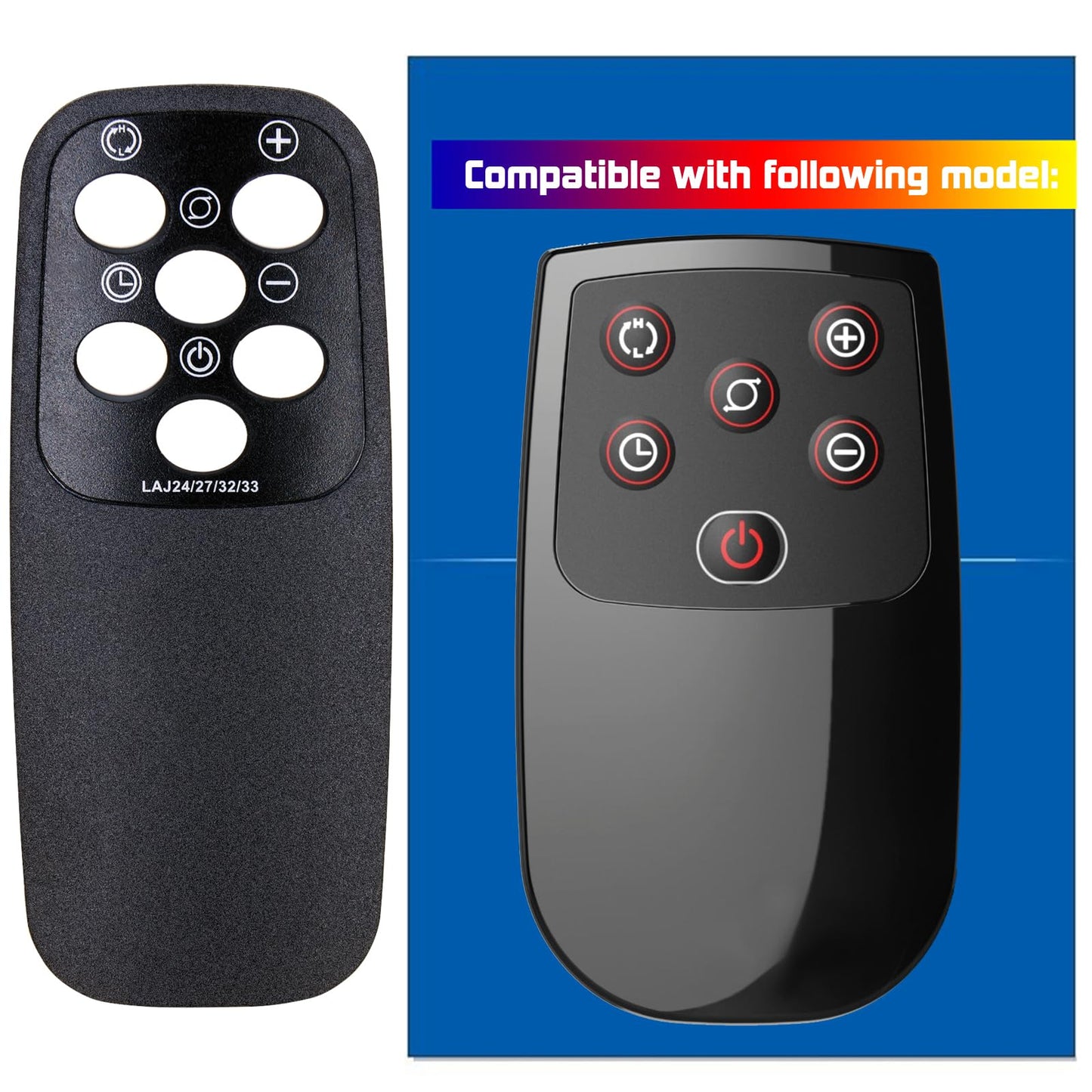 Replacement Remote Control for Lasko 6435 Designer Series Oscillating Ceramic,CT30750 Tall Tower,CT30753 Tower Space Heater