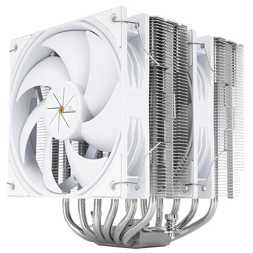 Thermalright Peerless Assassin 120 White V3 CPU Air Cooler, High-Performance Heat Pipes, Dual Towers Cooling, with Dual PWM Fans,Desktop Cooler