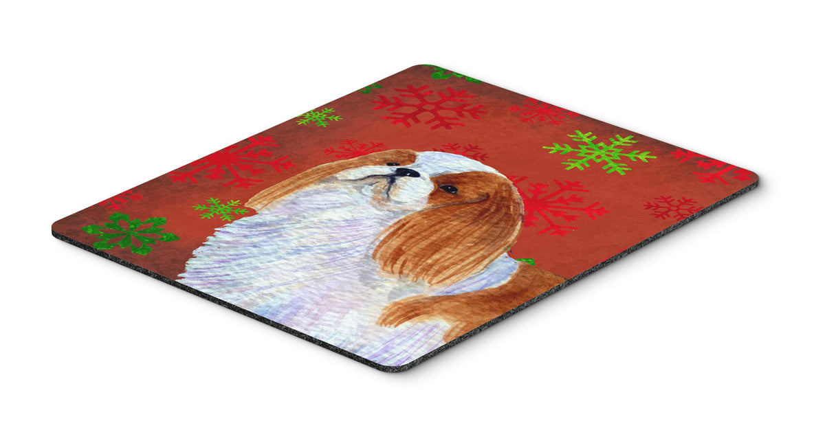 Caroline's Treasures SS4714MP English Toy Spaniel Snowflakes Holiday Christmas Mouse Pad, Hot Pad or Trivet, Large, Multicolor