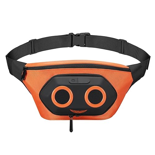 Fanny Pack with Bluetooth Speaker, Asyoren Portable Bluetooth Speakers, 10W Louder Volume, Crystal Clear Stereo Sound, Rich Bass, IPX7 Waterproof