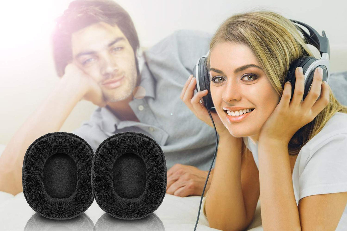 Replacement Ear Pads Compatible with ATH-M50x M50 M40, Arctis 7 Arctis Pro, ATH-WS1100iS, HD280 Pro, SRH 440, MDR-7506 V6 Headphone Memory Foam
