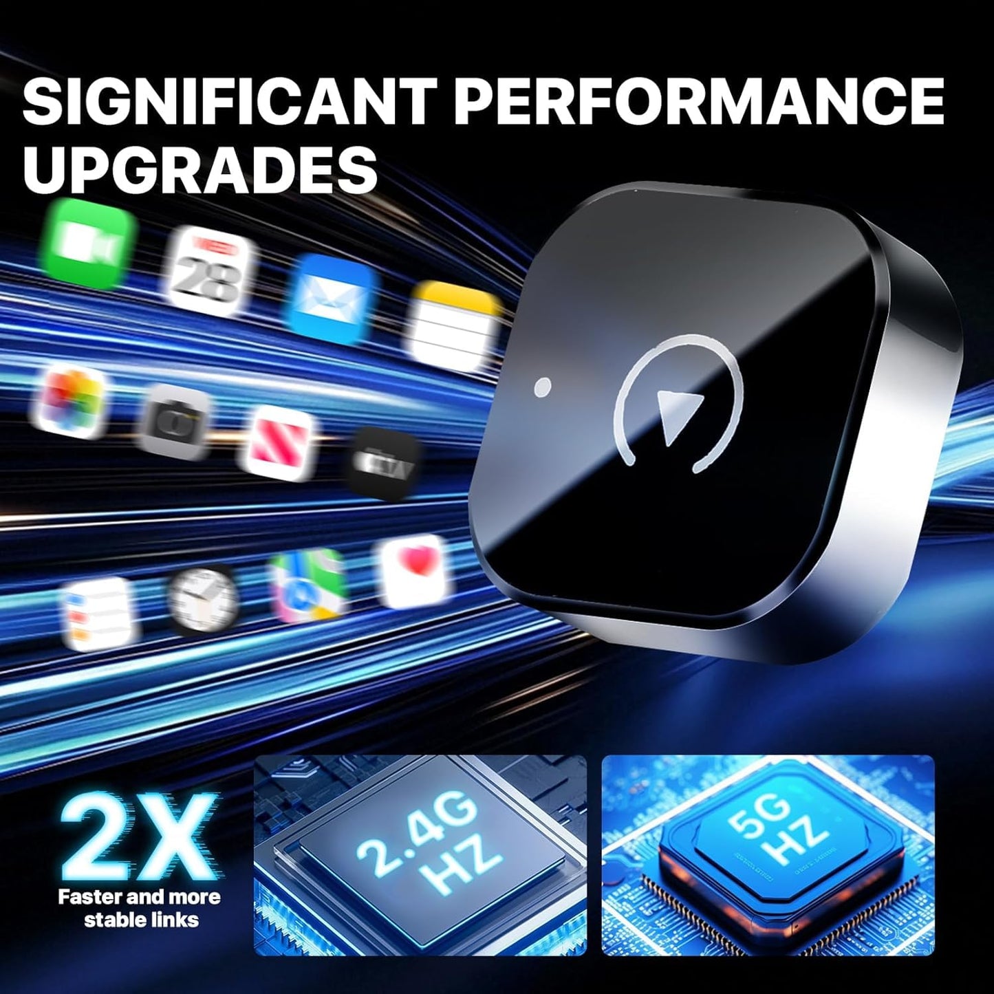 KAJIE MILAN Wireless CarPlay Adapter, 2026 Upgrade 2-in-1 Wireless Android Auto Dongle, Plug & Play Auto Reconnect Mini USB Car Play Accessory