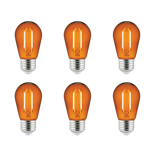 Sunlite LED S14 String Light Bulb, 2 Watts (25W Equivalent), Medium E26 Base, Party Decoration, Holiday Lighting, Transparent, Dimmable, UL Listed