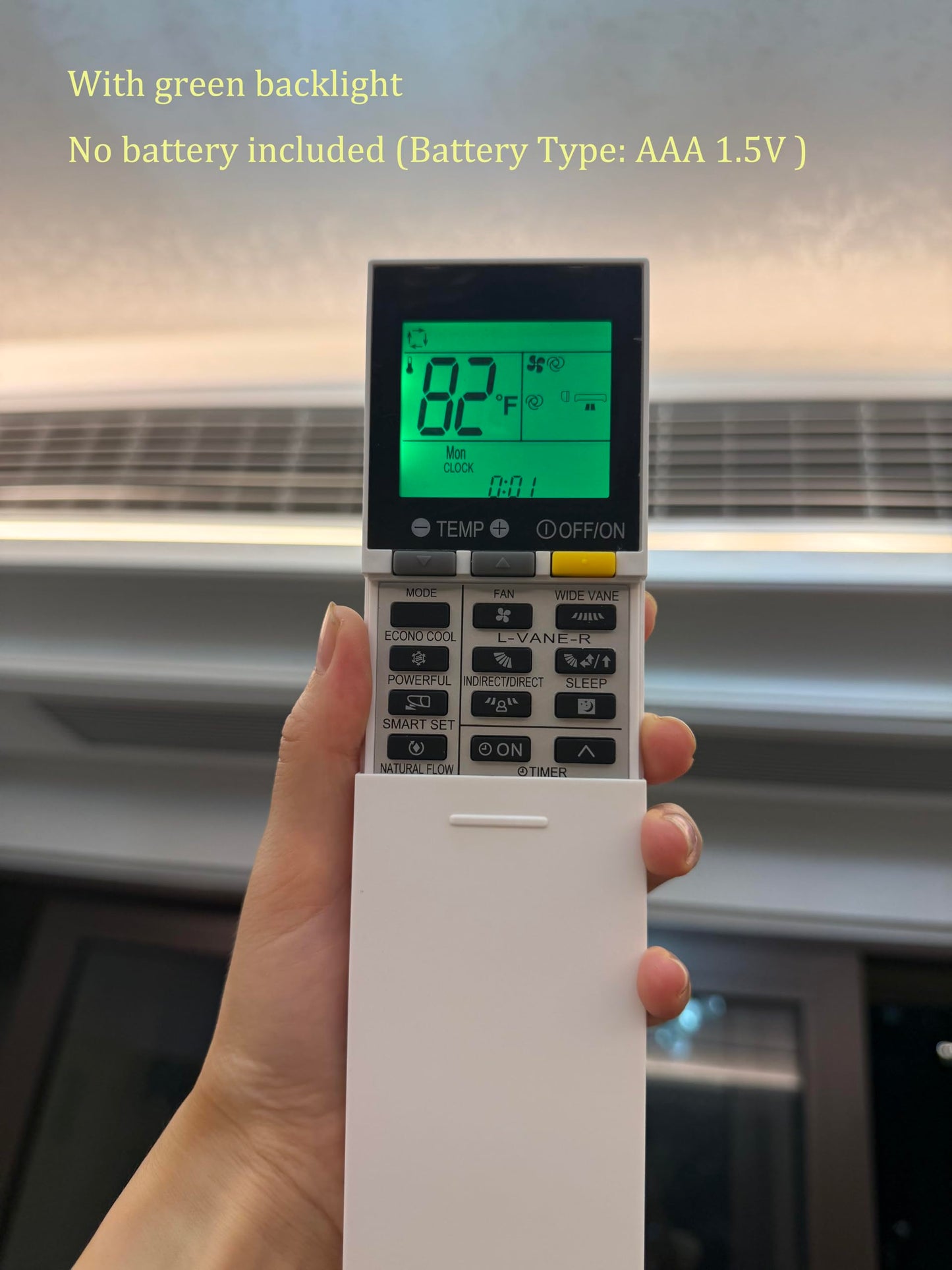 Replacement Remote Control for Mitsubishi Electric Mr. Slim Air Conditioner MSZ-FH12NA MSZ-FH15NA MSZ-FS15NA MSZ-FH06NA MSZ-FH09NA MSZ-FH18NA2