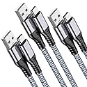 ANDTOBO USB to USB C Cable, (3 Pack) 3.1A USB to USB C Fast Charging Nylon Braided USB C Cable for iPhone 17 Pro Max/17 Air/16 15 Pro Max Plus, Galaxy