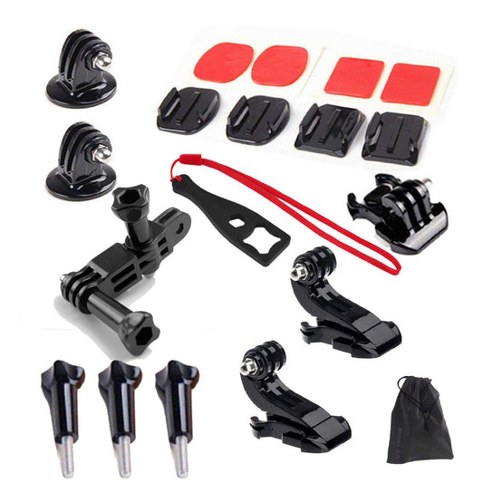 15in1 Grab Bag of Mounts Kit Adapter Accessory for Gopro Hero 12 11 10 9 8 7 6 SJ4000 Sport Action Camera Kit