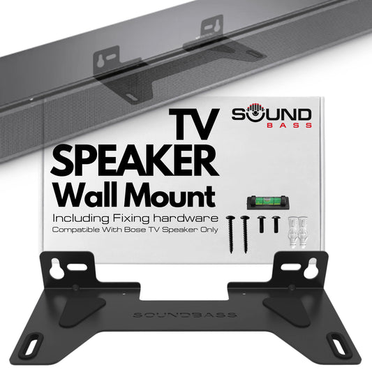 Sound Bass TV Speaker Wall Mount Bracket | Compatible with Bose TV Speaker Soundbar Only | Complete with Full Mounting Hardware Kit | Only Suitable