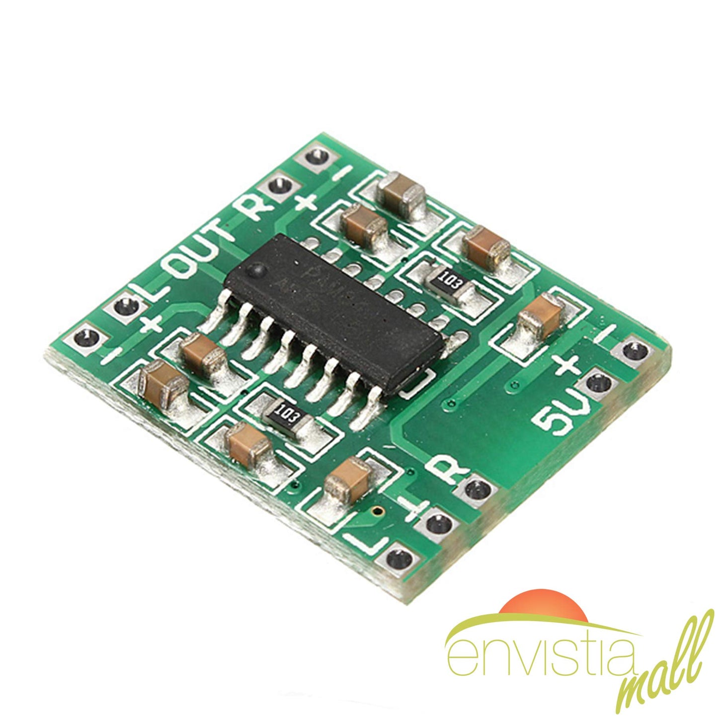 PAM8403 Mini 2 Channel 3W Stereo Class D Audio Power Amplifier Module Board (Pack of 5) by Envistia Mall