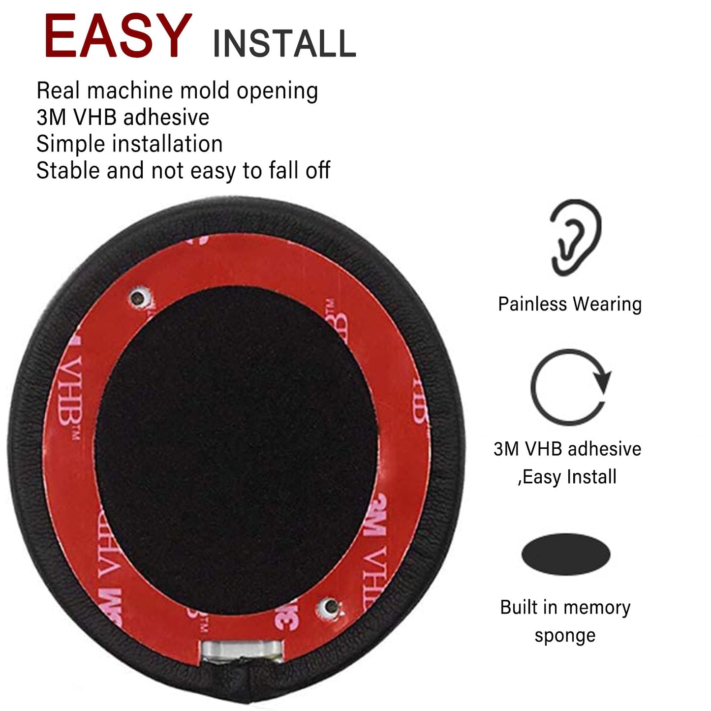 Solo 2 3 Earpads Replacement Ear Cushions Compatible with Beats Solo 2.0/3.0 Wireless On Ear Headphones Ear Pads Noise Cancellation Soft Protein