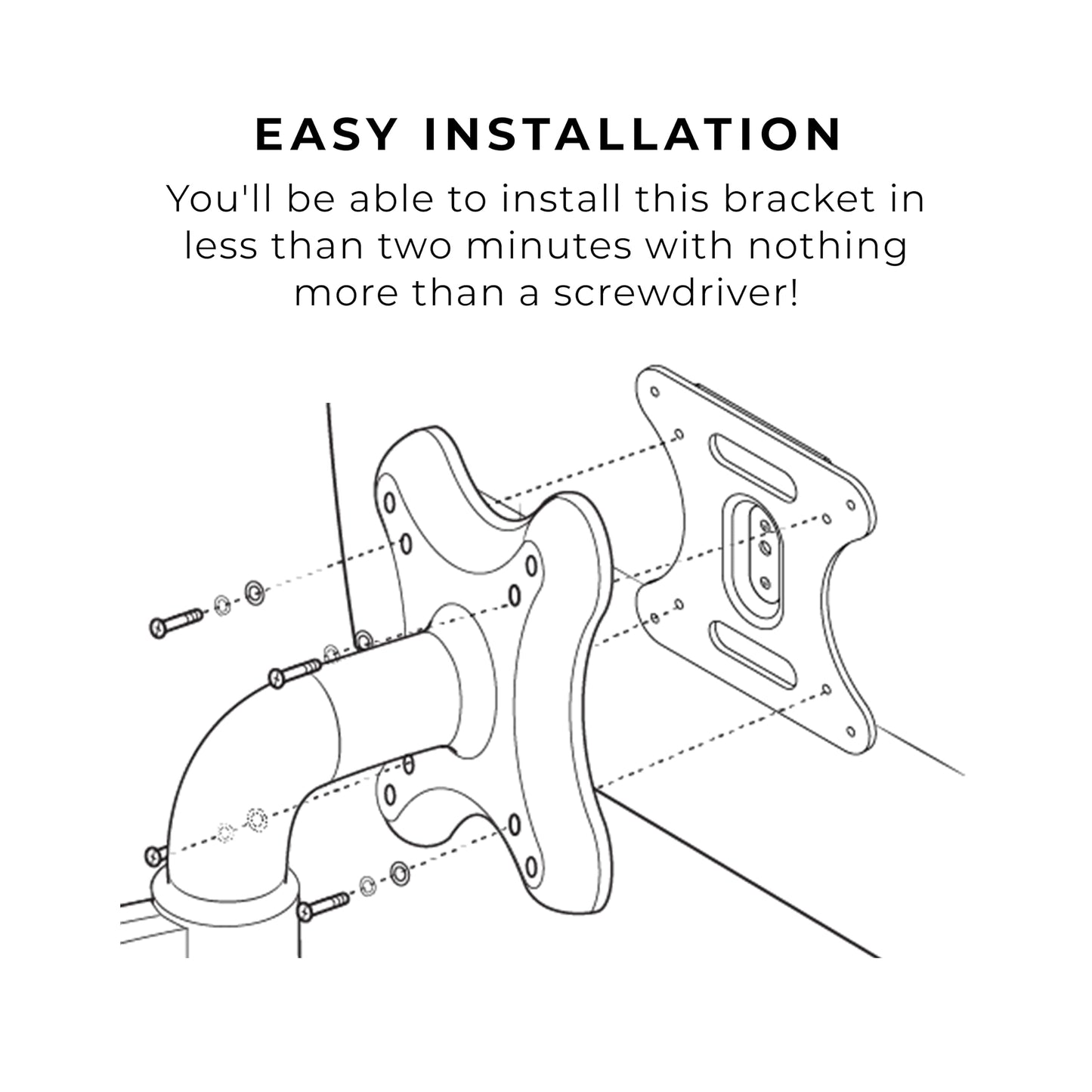 HumanCentric VESA Mount Adapter Compatible with MSI Optix MAG341CQ, AG32C, AG32CQ, G24C, G27C, G27C2 Monitors, Does Not Fit MAG24C, for 75x755