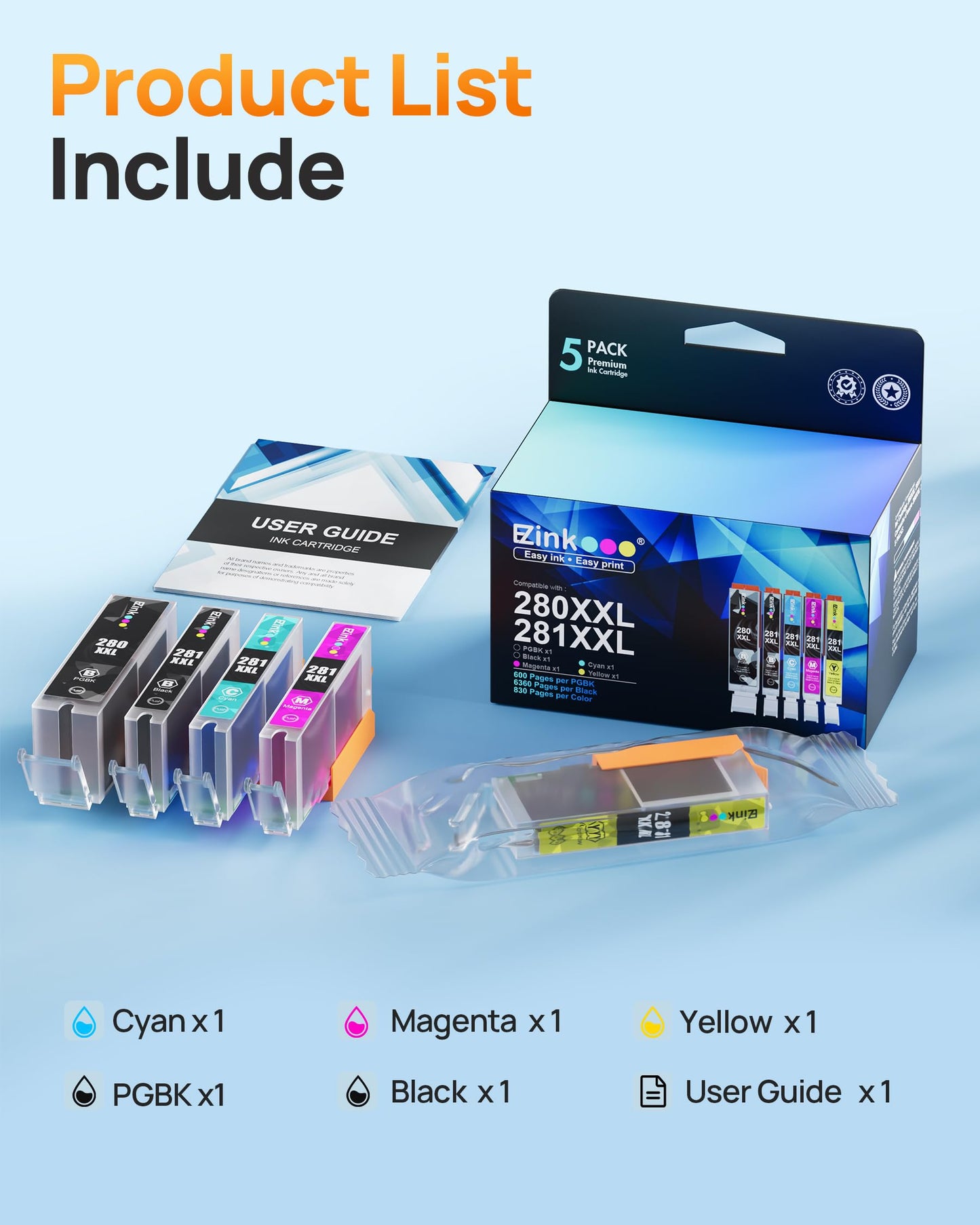 E-Z Ink Compatible Tr8620a Ink Cartridge for Canon 280 281 Ink Cartridges