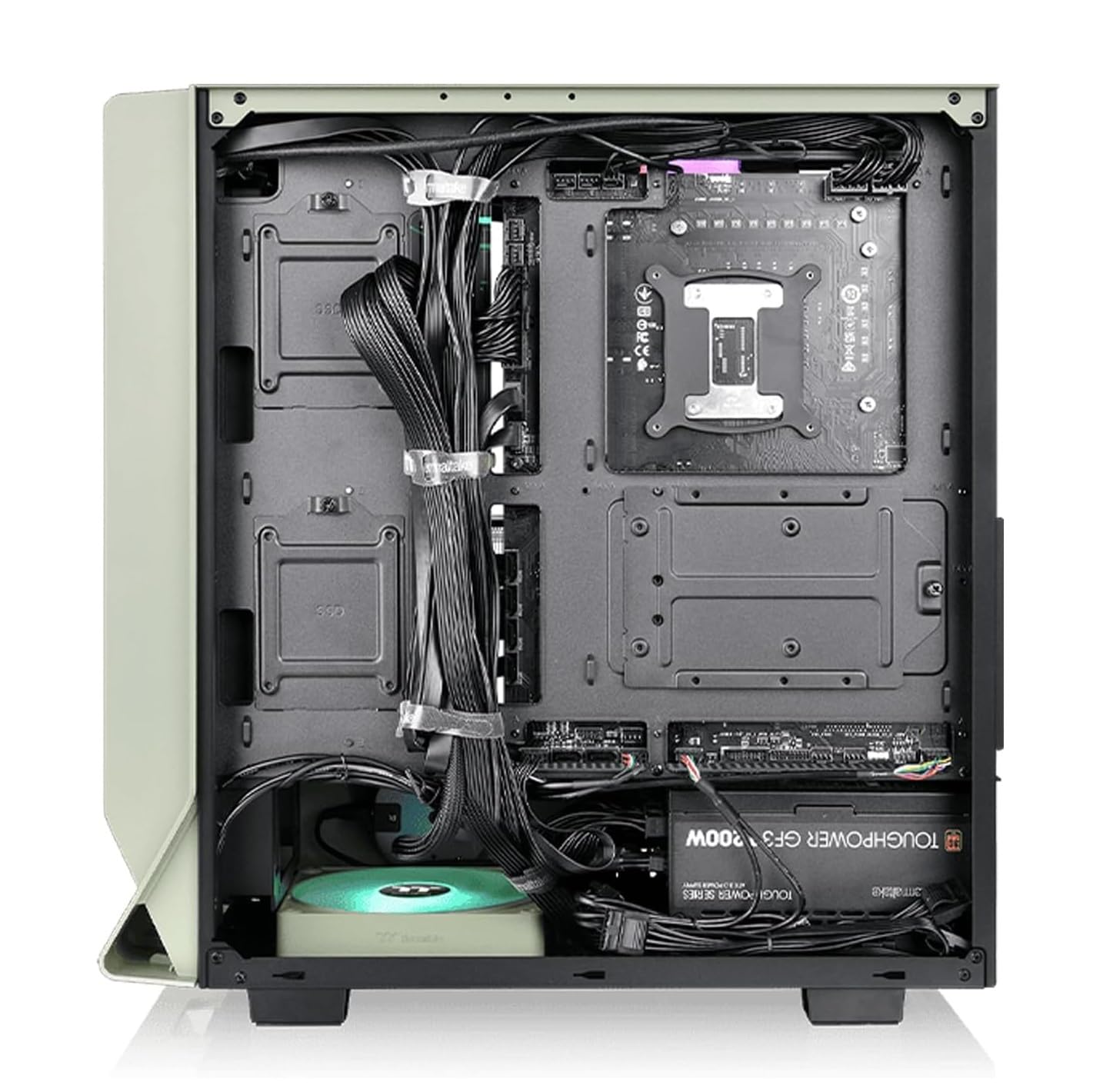 Thermaltake Ceres 350 MX/Matcha Green/Mid Tower/CT140 ARGB Fan*2/CT140 Fan*1/Mesh & TG Front Panel/Hidden-Connector MB/CA-1Z3-00MEWN-00