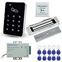 LIBO Stand-Alone Door Access Control System Kit Set with 180kg/350lbs Electric Magnetic Lock, DC12V/3A Power Supply, Door Exit Release Button, 10pcs