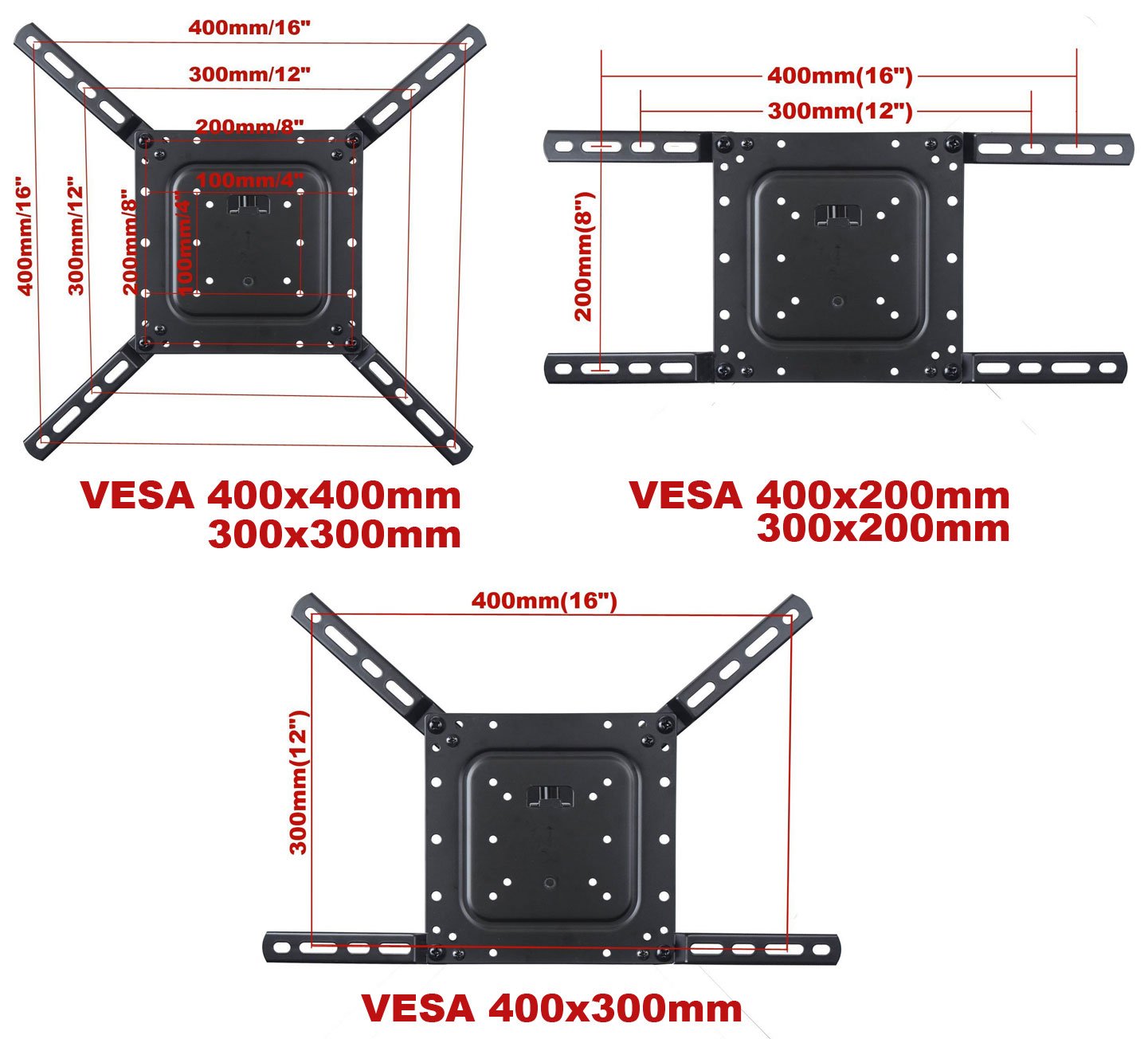 VideoSecu Full Motion TV Wall Mount for Most 24 28 32 37 39 40 42 43 47 48 49 50 55 LCD LED Flat Panel HDTV TV Tilt Swivel Articulating Mount Bracket