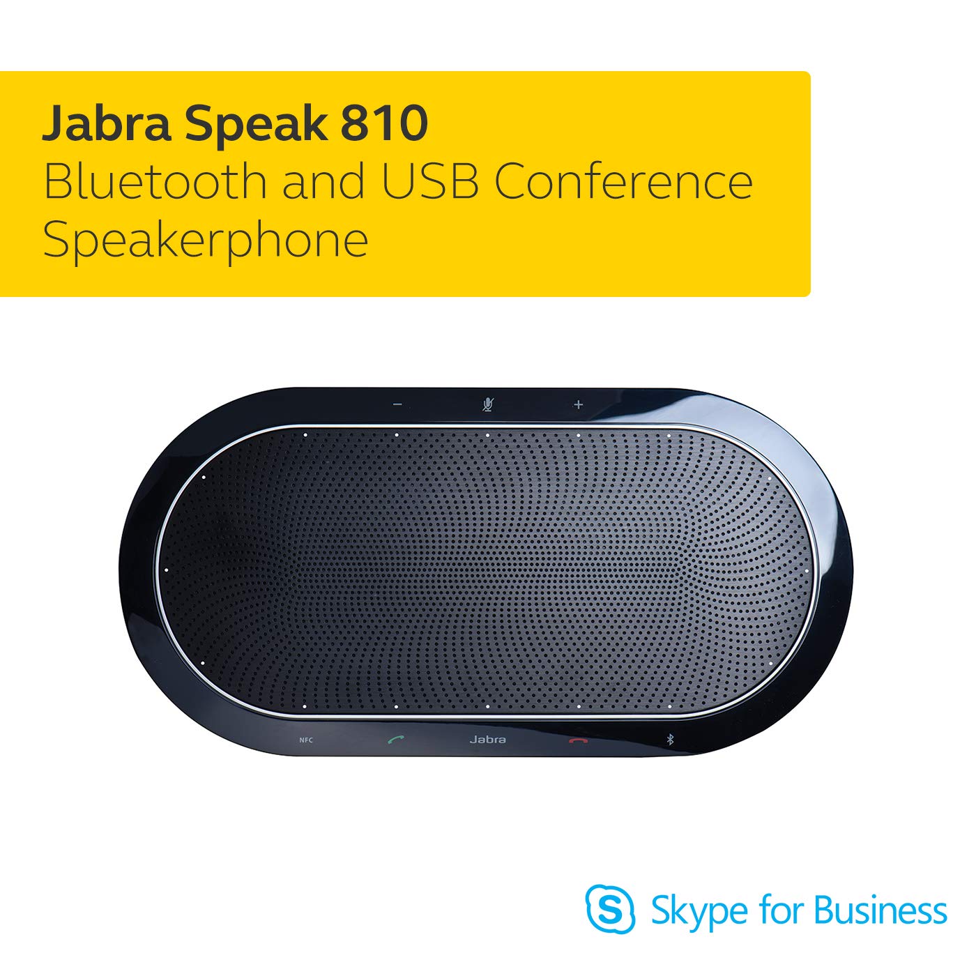 Jabra Speak 810 MS Wireless Bluetooth Speakerphone - Portable Conference Speaker with Superior Audio for Larger Conference Calls, Quick Set-Up