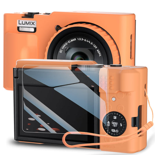 TUOOUT Silicone Case for Panasonic LUMIX ZS99 Digital Camera with with Removable Lens Cover and Screen Protector and a Lanyard for Panasonic LUMIX