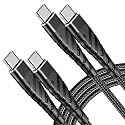 60W Fast Braided USB-C Charger Cable 6FT 2Pack - Compatible with iPhone 16/15/Samsung/Android/Huawei/Google/Switch/MacBook/iPad