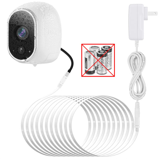 Power Adapter Compatible with Arlo (Replace CR123A), with 25Feet/7.5m Weatherproof Outdoor Cable Continuously Power Your Security Camera, Not