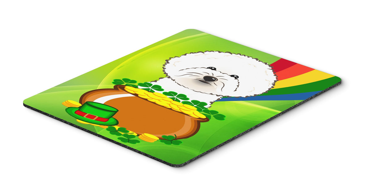 Caroline's Treasures BB1961MP Bichon Frise St. Patrick's Day Mouse Pad, Hot Pad or Trivet for Home Office Gaming Working Computers Laptop Mouse