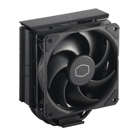 Cooler Master Hyper 212 Black CPU Air Cooler - 120mm High Performance PWM Fan, 4 Copper Heat Pipes, Aluminum Top Cover, Low Noise & Easy Installation