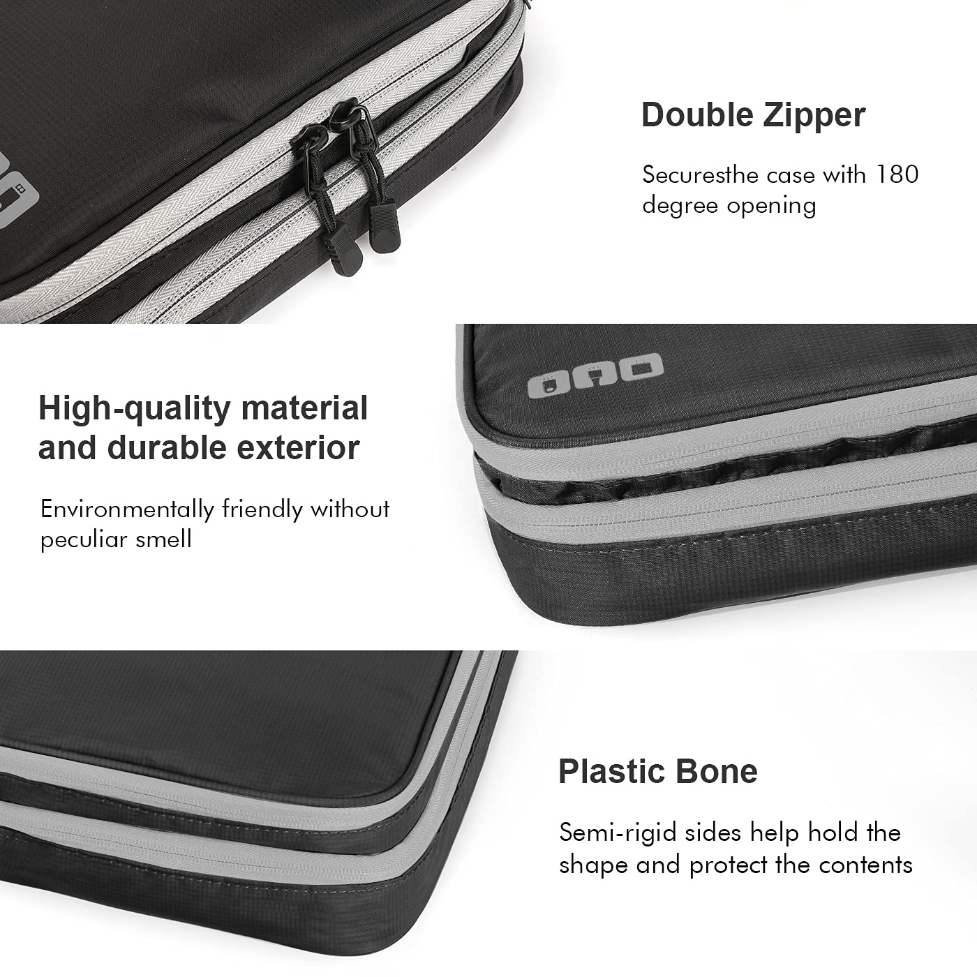 Travel Electronic Accessories Organizer, Cokia Large Capacity Storage Handbag Cable Organizer Bag Waterproof Carry Pouch for