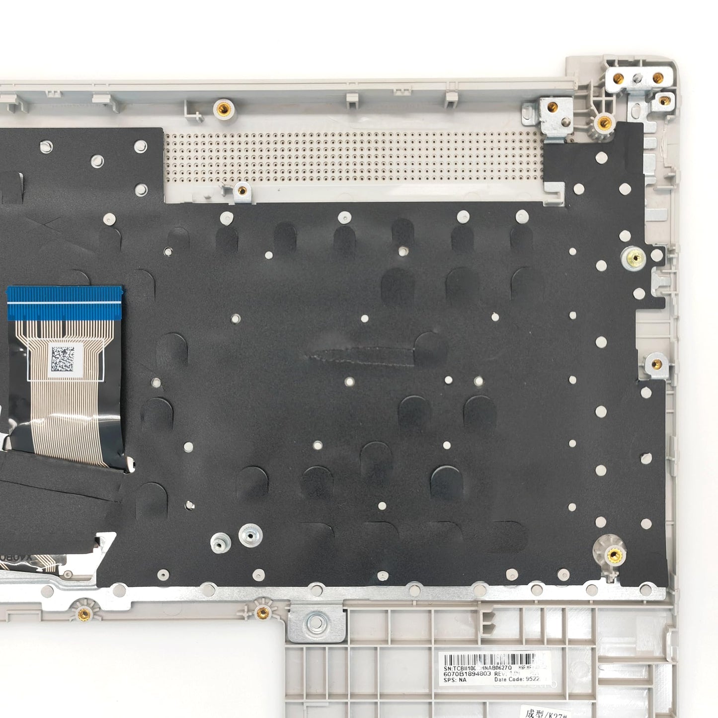 Jxjslp Replacement Upper Case Palmrest for HP 17-CN 17-CP 17T-CN 17Z-CP 17-cn0023dx 17-cn0273st 17.3'' Series Laptop Non-Backlit Keyboard Assembly Top